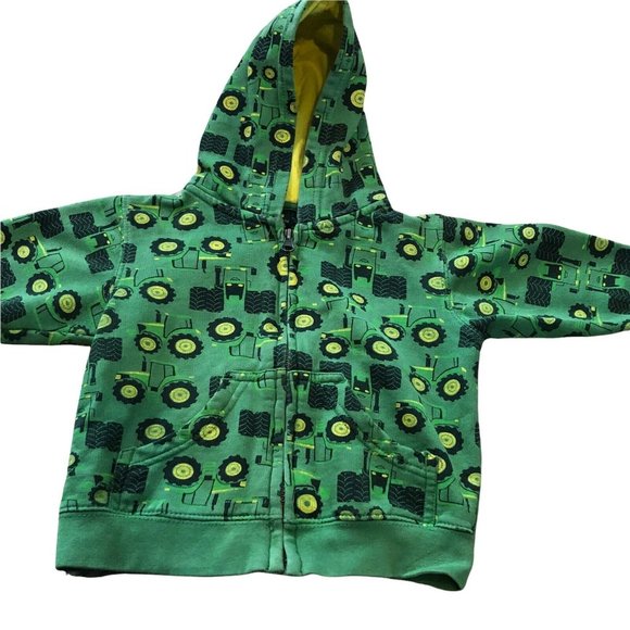 John Deere Toddler Boys Zip Up Sweatshirt Jacket Hoodie With Pockets Size 18M - Picture 3 of 7